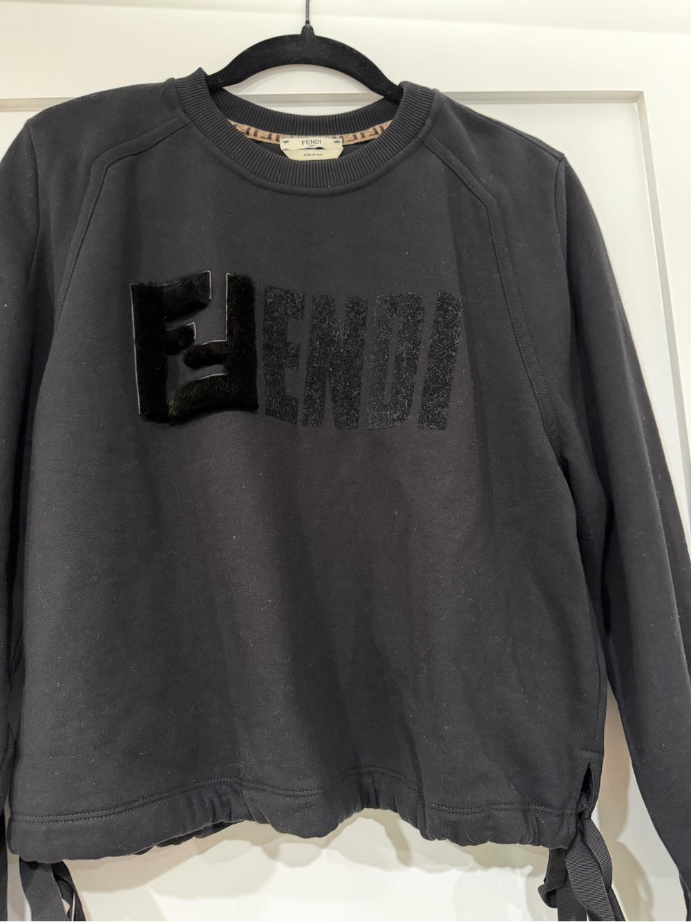 Fendi Black Logo Pullover Sweatshirt